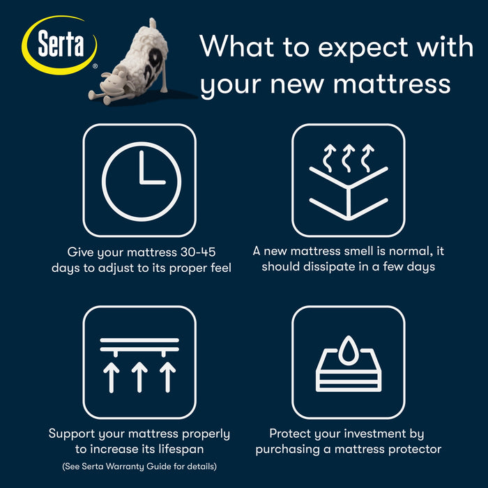Serta 12" Queen Sheep Dreams Medium Memory Foam Mattress