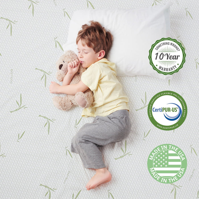 Twin Mattress, 6 inch Memory Foam Mattress Bed in a Box, with Green Te
