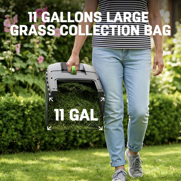 Steelite 17" Cordless Lawn Mower, 2x21V Battery Powered Walk-Behind Pu