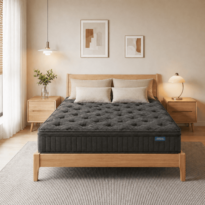 Trujae 12 inch Queen Mattress in a Box, Gel Memory Foam Hybrid Mattres