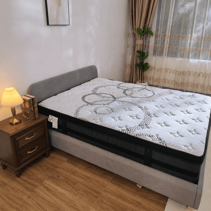 GREOO King Size 14 Inch Extra Firm Hybrid Gel Memory Foam Mattress wit