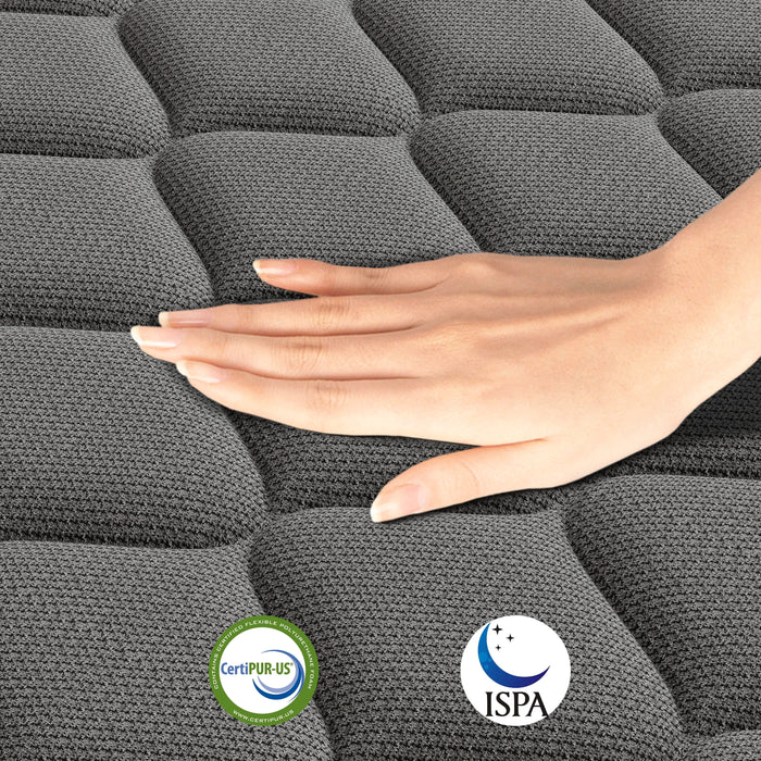 Mocangtu 12" Queen Hybrid Mattress in a Box, Gel Memory Foam with Indi