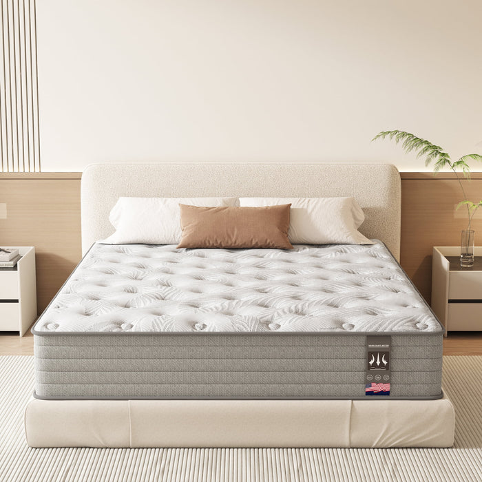 KOW Mattress 12 inch Full Size, Gel Memory Foam Hybrid Mattress in a B