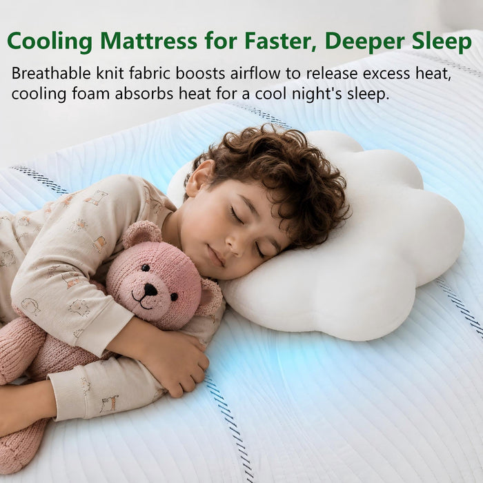 Kizreo 12 inch Cooling Green Tea Gel Memory Foam Queen Size Mattress i