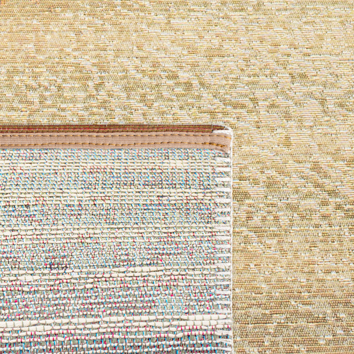 SAFAVIEH Barbados Sand Footprints Outdoor Area Rug, Gold/Blue, 8' x 10