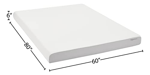 Amazon Basics Memory Foam Mattress, Soft Plush Feel, 6 Inch, Queen