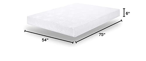 PrimaSleep 6 inch Smooth Top Foam Mattress Sleep Sets, Full, White