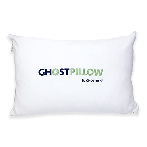 GhostBed Faux Down Pillow - Down Alternative With Breathable & Cool Microfiber Gel - Standard Size, 1-Pack