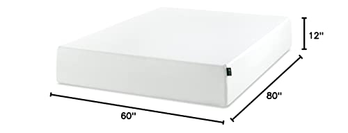 Zinus 12 Inch Green Tea Memory Foam Mattress / CertiPUR-US Certified / Bed-in-a-Box / Pressure Relieving, Queen, White