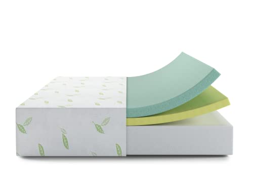 NapQueen Anula, Twin 12'' Green Tea Memory Foam Mattress, Bed in a Box
