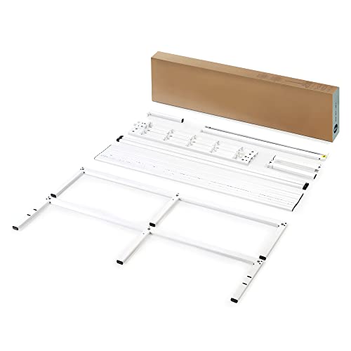 Best Price Mattress 14 Inch Metal Platform Bed Frame, Heavy Duty Steel Slats, White, Full (SPSC-14WH-F)