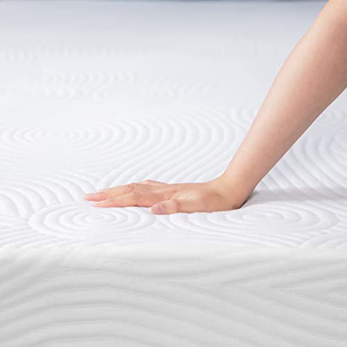 Mellow 6 Inch Cooling Gel-Infused Memory Foam Bed Mattress, Medium Firm Sleep and Breathable Fabric Cover, Twin, Mattress in A Box