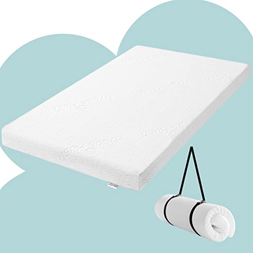 Hygge Hush Pack n Play Mattresses, Pack and Play Mattress Pad, Playard Mattress Memory Foam, Portable Toddlers Mattress Firmness Featuring Soft Removable Washable Outer Cover
