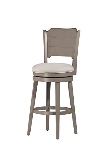 Hillsdale Furniture Clarion Wood Counter Height Swivel Stool, Distressed Gray