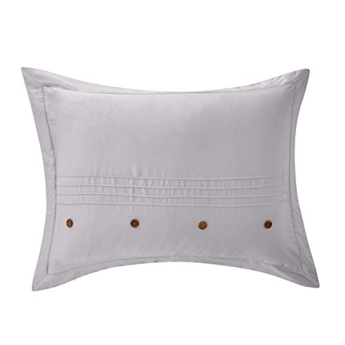 Tempur-Pedic Cool Luxury Zippered Pillow Sham, Standard/Queen, Silver Sconce