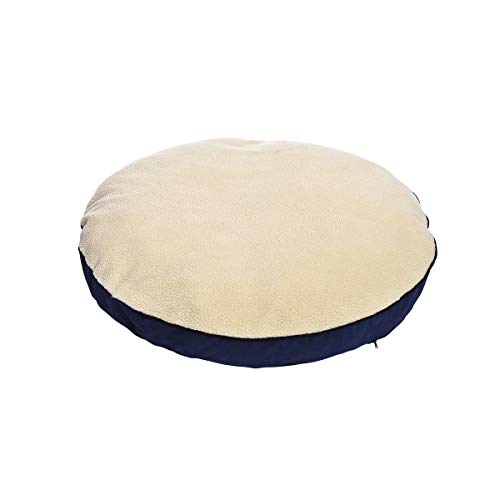 Amazon Basics Cozy Pet Cave Bed for Dog, Large 35 x 35 x 13 Inches, Blue