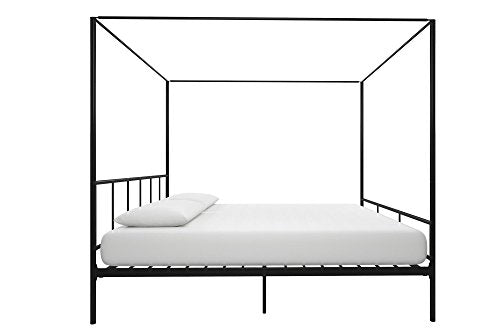 Novogratz Marion Canopy Bed Frame, Black, King