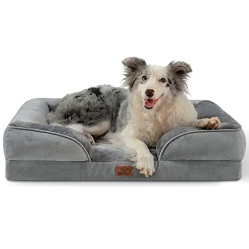 Bedsure Large Orthopedic Bed for Large Dogs - Big Waterproof Foam Sofa with Removable Washable Cover, Waterproof Lining and Nonskid Bottom Couch, Pet Bed