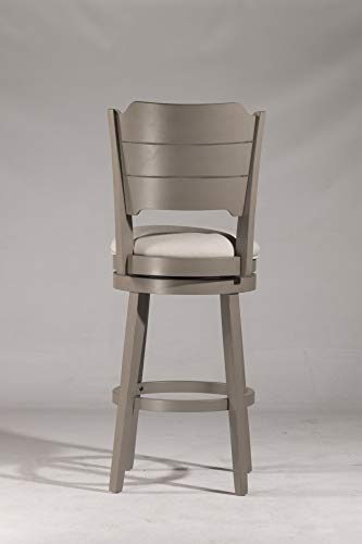 Hillsdale Furniture Clarion Wood Counter Height Swivel Stool, Distressed Gray