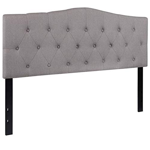 Flash Furniture Upholstered Headboard, Queen, Light Gray