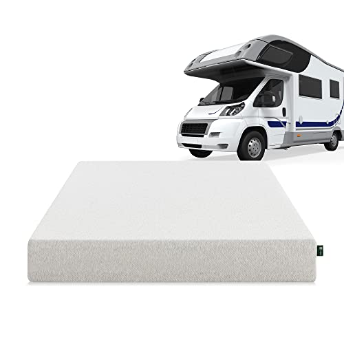 ZINUS 8 Inch Ultima Memory Foam Mattress / Short Queen Size for RVs, Campers & Trailers / Mattress-in-a-Box White