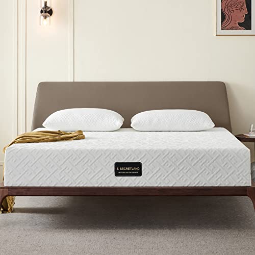 Full Size Mattress,SSECRETLAND Upgrade 10 Inch Gel Memory Foam Mattress in a Box,Comfortable and Breathable Mattress for Sleep Relief,Ultimate Motion Isolation,Fiberglass Free,Plush