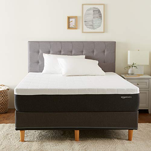 Amazon Basics Cooling Gel Infused Firm Support Latex-Feel Mattress, CertiPUR-US Certified - King Size, 12 inch