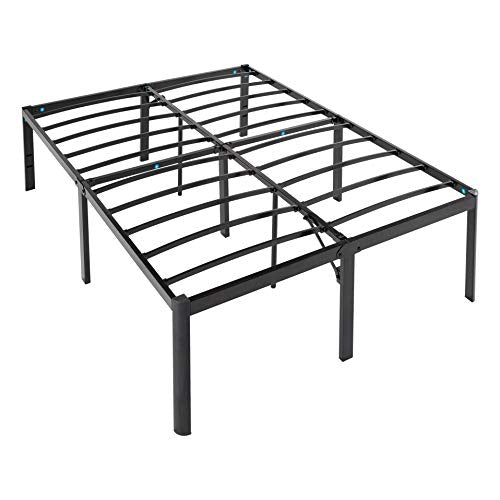 Amazon Basics Heavy Duty Non-Slip Bed Frame with Steel Slats, Easy Assembly - 18 inches, Full