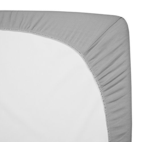 American Baby Company 3 Piece 100% Cotton Jersey Knit Fitted Crib Sheet for Standard Crib and Toddler Mattresses, Grey Star/Zigzag, for Boys and Girls