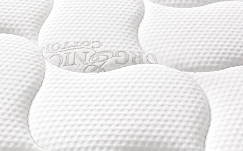 Oliver Smith - Organic Cotton - 10 Inch - Perfect Sleep - Comfort Plush Euro Pillow Top - Cool Memory Foam & Pocket Spring Mattress - Green Foam Certified - (furMattress_Chiland_10_Twin)