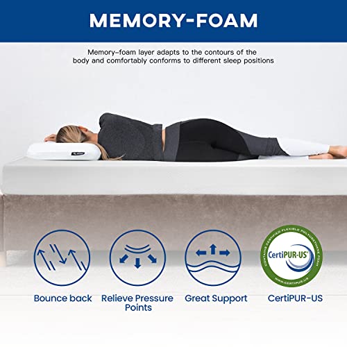 Full Mattress 6 inch Gel Memory Foam Mattress for Cool Sleep & Pressure Relief, Medium Firm Mattresses CertiPUR-US Certified/Bed-in-a-Box/Pressure Relieving Full Size