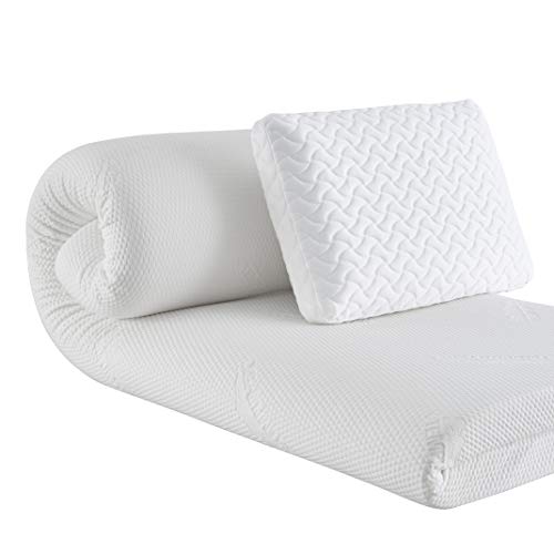 Tempur-Pedic TEMPUR-Supreme 3-Inch Medium Firm Twin XL Mattress Topper + Cloud Pillow Set