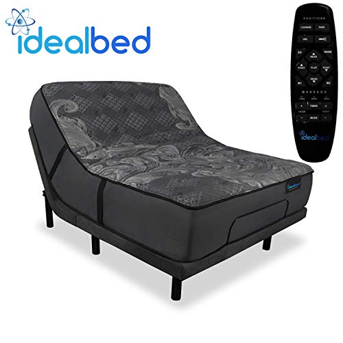 iDealBed 4i Custom Adjustable Bed Base, Wireless, Massage, Dual USB Charge, Nightlight, Zero-Gravity, Anti-Snore, Memory Pre-Sets, Queen
