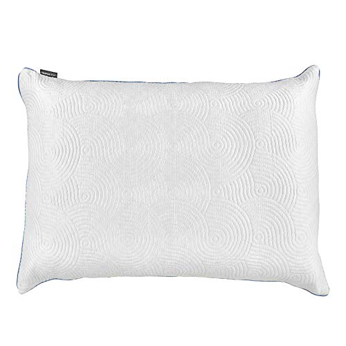 Tempur-Pedic Cool Luxury Zippered Pillow Protector, Queen, White