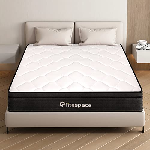 elitespace Queen Mattress,12 Inch Memory Foam Hybrid Mattresses in a Box with Individual Pocket Spring,for Pressure Relief & Motion Isolation Queen Size Mattress,CertiPUR-US.
