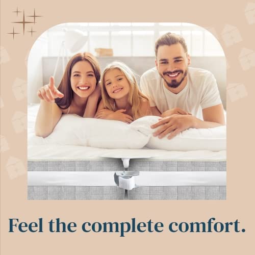 FeelAtHome 10 Inch Wide Bed Bridge Twin to King Converter Kit - Twin Bed Connector King Maker - Bed Gap Filler to Make Twin Beds Into King - Mattress Connector with Strap for Guests Stayovers