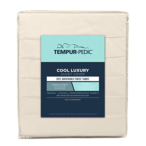 Tempur-Pedic Cool Luxury Duvet Cover, Full/Queen, Sand Dollar