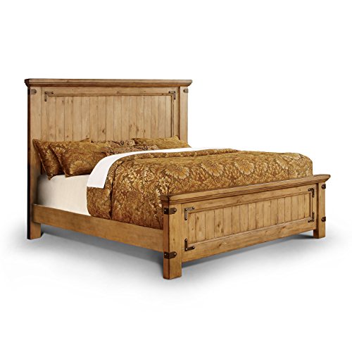HOMES: Inside + Out 3 Piece ioHOMES Tustin Country Bed Set with 2 Nightstands, California King, Weathered Elm