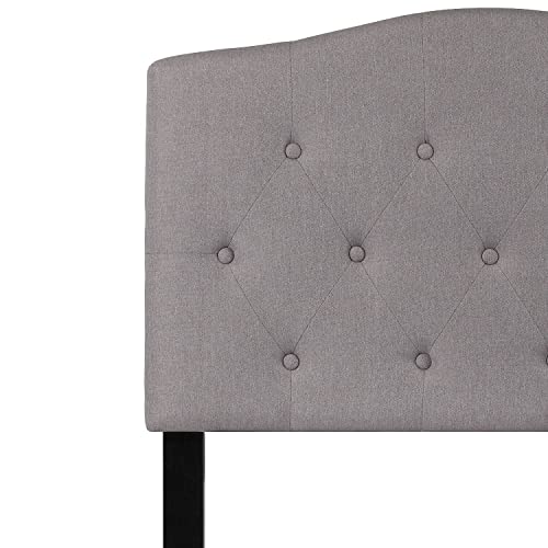 Flash Furniture Upholstered Headboard, Twin, Light Gray