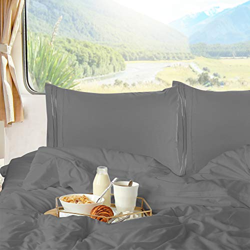 Soft Rv Gray Nestl Grey RV Queen Sheets – Super Soft RV Short Queen Sheets for RV C