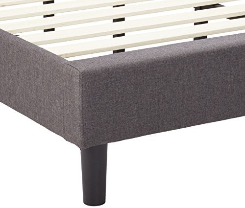 Zinus Dachelle Upholstered Platform Bed Frame / Mattress Foundation / Wood Slat Support / No Box Spring Needed / Easy Assembly, Full
