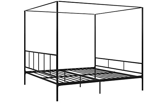 Novogratz Marion Canopy Bed Frame, Black, King