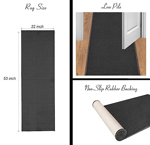 Machine Washable $100 Bill Design Non-Slip Rubberback 22x53 Modern Runner Rug for Hallway, Kitchen, Bedroom, 22" x 53", Multicolor