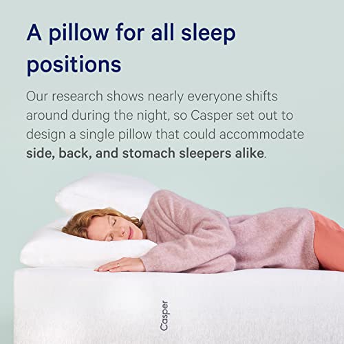 Casper Sleep Pillow for Sleeping, King (Pack of 2), White 2 Count