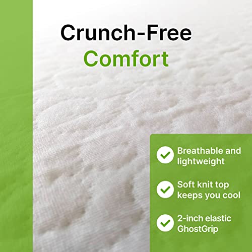 GhostBed Waterproof Mattress Protector & Cover - Noiseless, Lightweight, Breathable & Plastic-Free - Split King