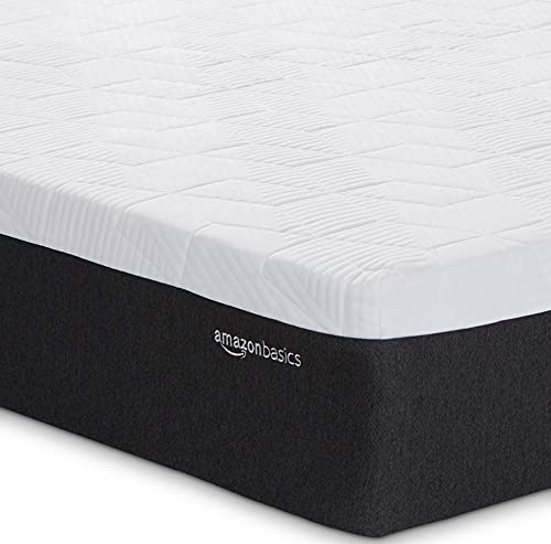 Amazon Basics Cooling Gel Infused Firm Support Latex-Feel Mattress, CertiPUR-US Certified - Cal King Size, 12 inch