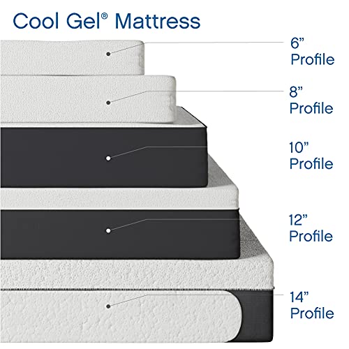 Classic Brands Cool Gel Gel Memory Foam 8-Inch Mattress | CertiPUR-US Certified | Bed-in-a-Box, Short Queen