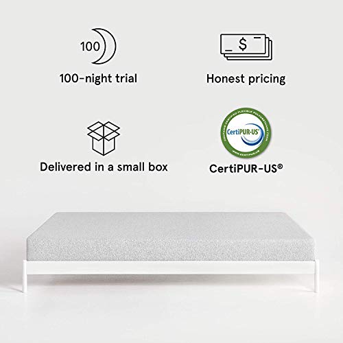 Nod by Tuft & Needle 8-Inch Full Mattress, Adaptive Foam Bed in a Box, Responsive and Supportive, CertiPUR-US, 100-Night Sleep Trial, 10-Year Limited Warranty