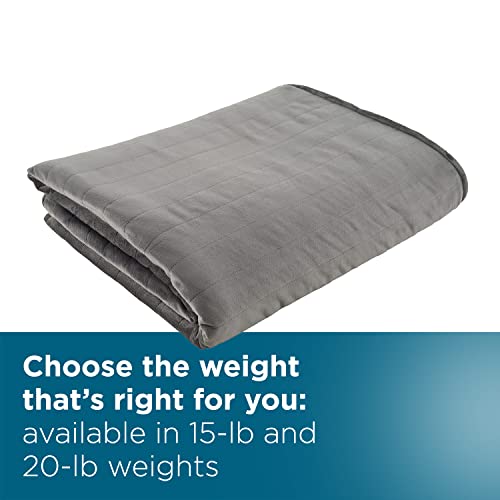 Tempur-Pedic Weighted Blanket, 15 lbs, Gray