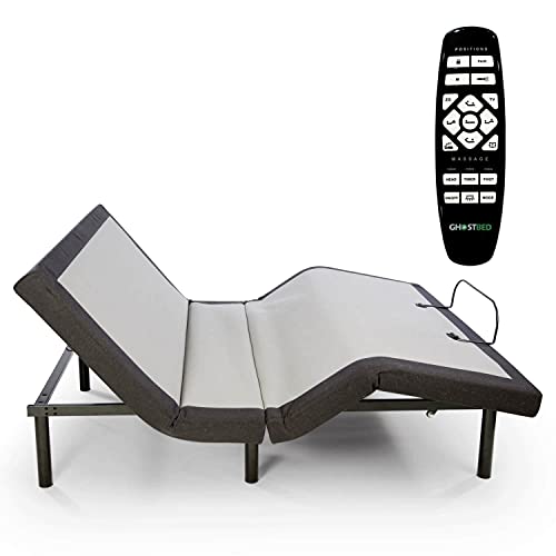 GhostBed Adjustable Bed Frame & Power Base with Wireless Remote - Zero Gravity & Massage Settings, USB Ports, Twin XL